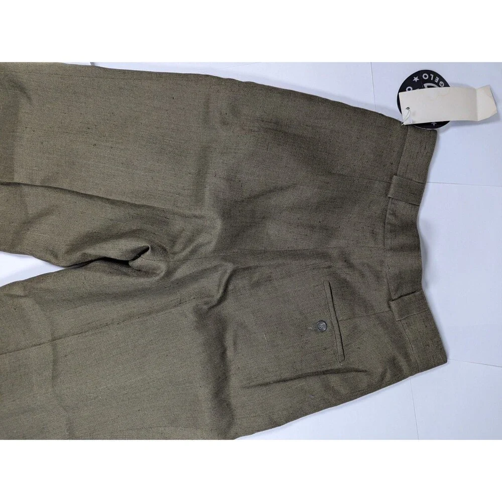 Giorgio Sant'Angelo VTG Dress Pants Woman's Size 10  Pleated Loose Green